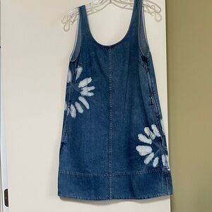 Tie-dyed blue denim dress